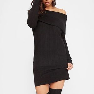 2-Way Cowl Neck Sweater Dress